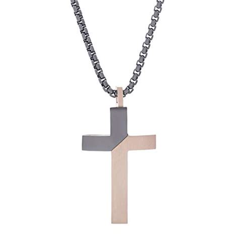 steve madden silver-tone stainless steel men's box cross pendant necklace|steve madden fashion jewelry.